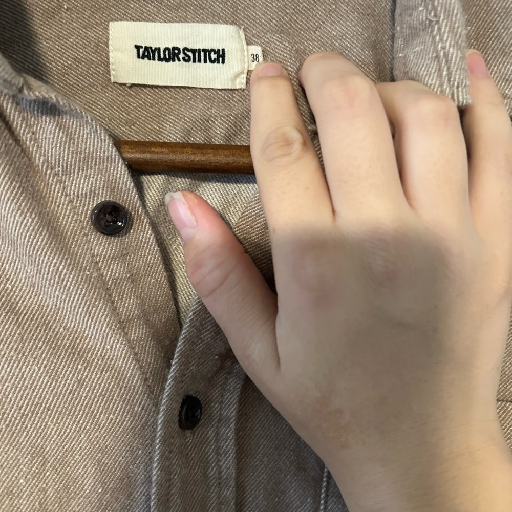 Taylor Stitch Casual Brown Button-Down Shirt SZ 38 Cotton Minimal Lumberjack - Picture 3 of 11